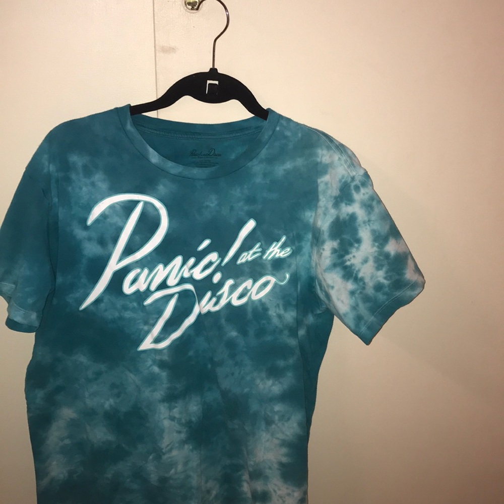 Panic! at the Disco blue tie-dye shirt (MENS SIZE)